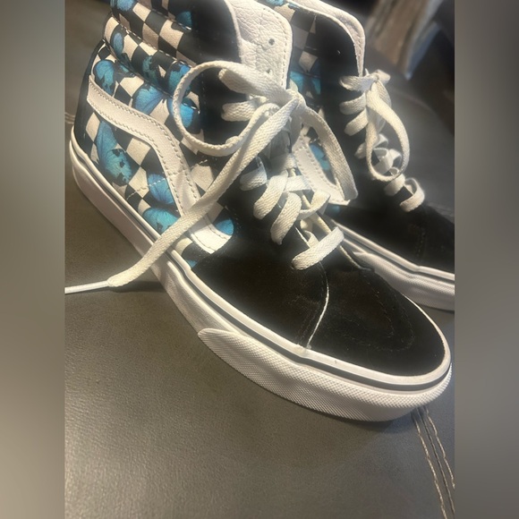 Vans Butterfly Checkerboard Sk8-Hi Womens Shoes size womens 8 - Picture 8 of 10